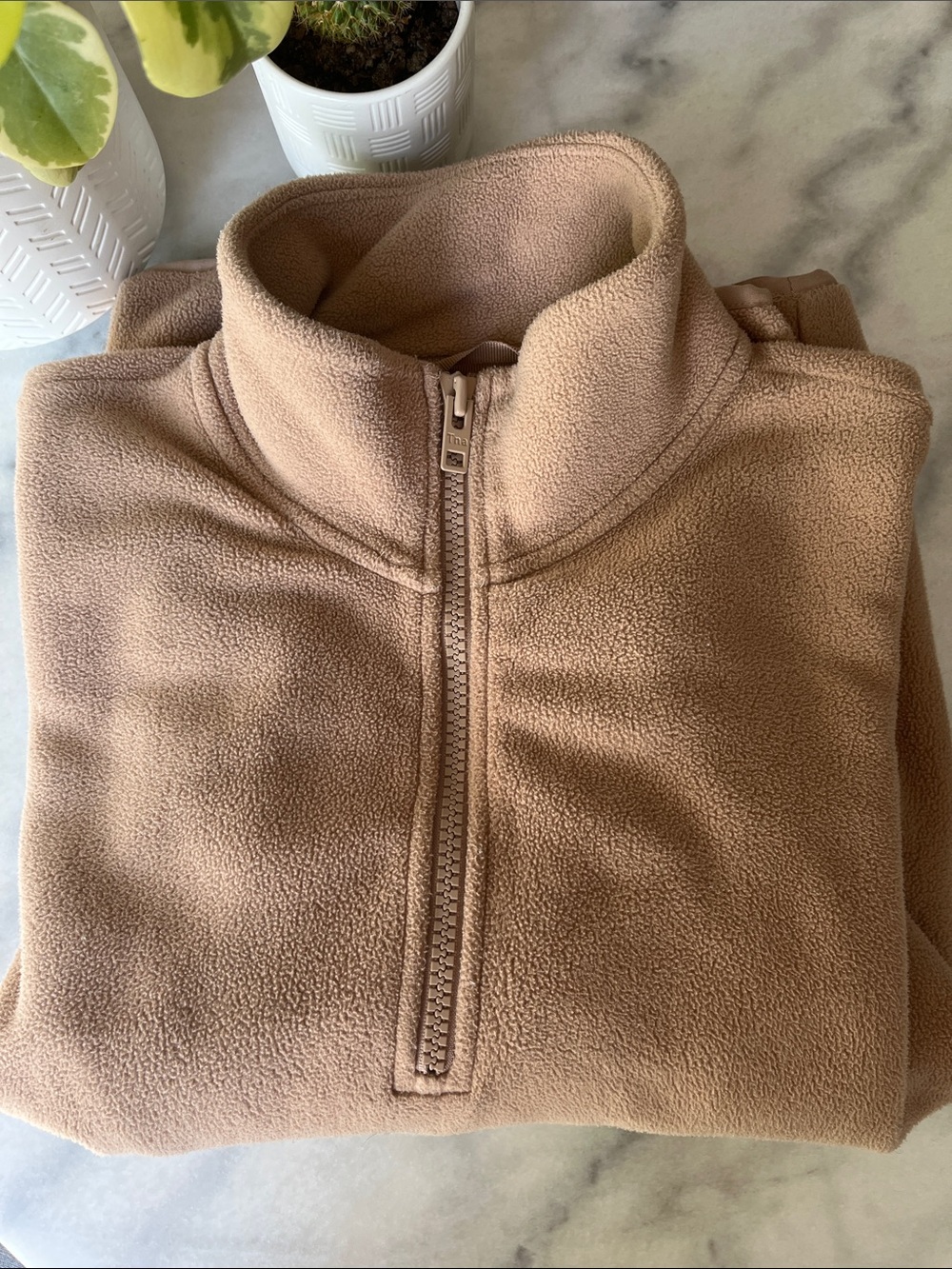 Aritzia TNA Polar 1/4 Zip Sweater small